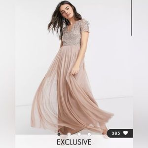 ASOS blush maxi dress size 4